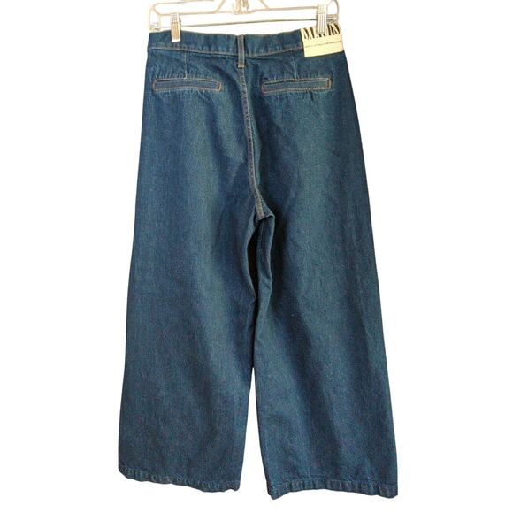 Mother Snacks Jeans Womens 29 Blue Pleated Push Pop Nerdy Cold Brew High Rise - Picture 11 of 11